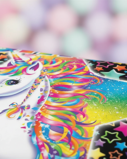 rainbow shine star unicorn bedding - detail