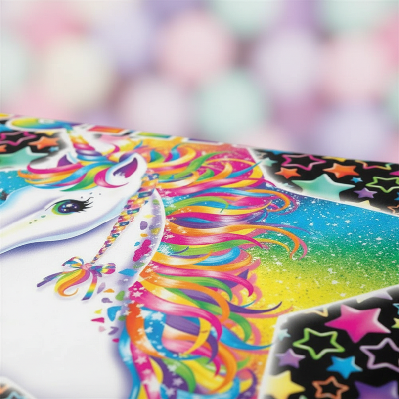 rainbow shine star unicorn bedding - detail