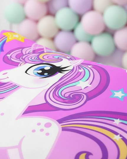 rainbow swirl unicorn bedding - detail
