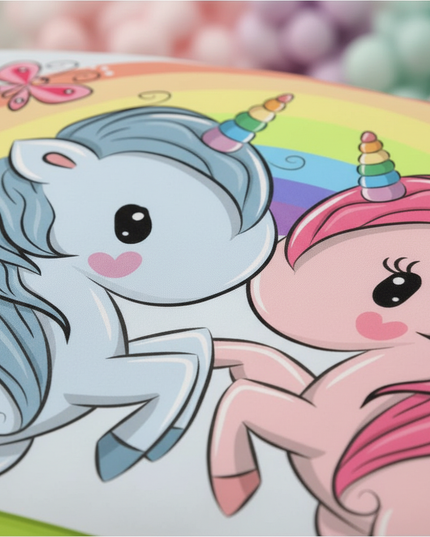 rainbow twin pegasus unicorn bedding - detail