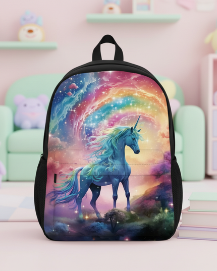 rainbow unicorn backpack - lifestyle