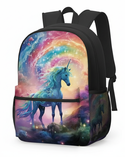 rainbow unicorn backpack - white-bg