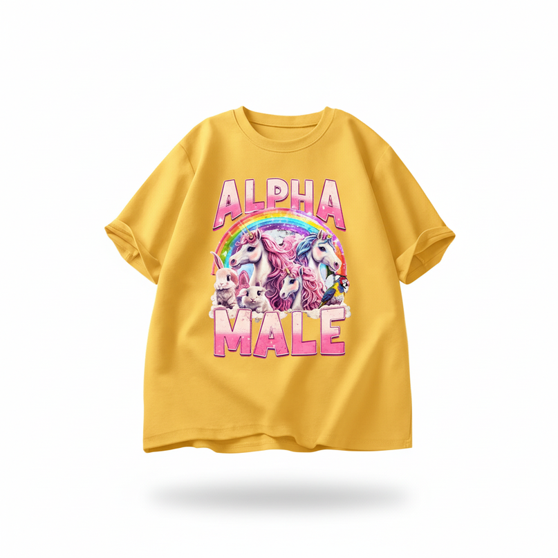 rainbow unicorn birthday shirt - white-bg