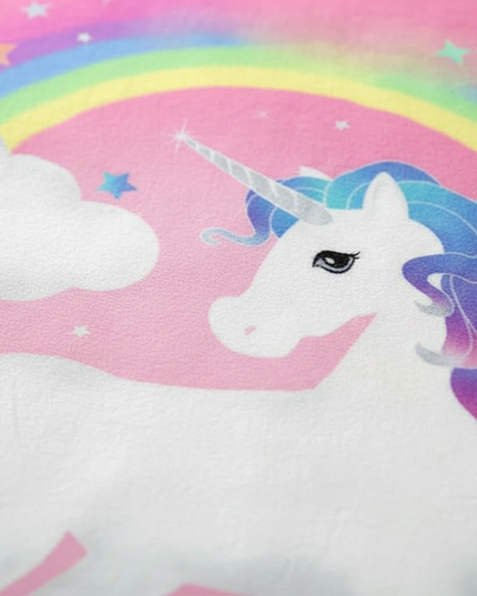 rainbow unicorn blanket - detail