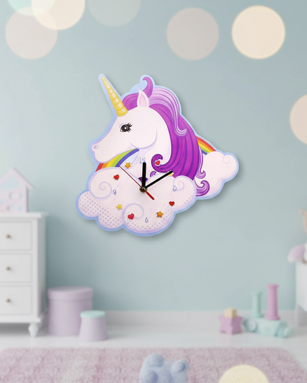 rainbow unicorn clock - lifestyle