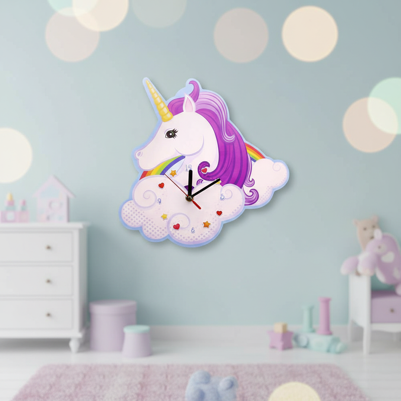 rainbow unicorn clock - lifestyle