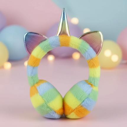 rainbow unicorn earmuffs - lifestyle