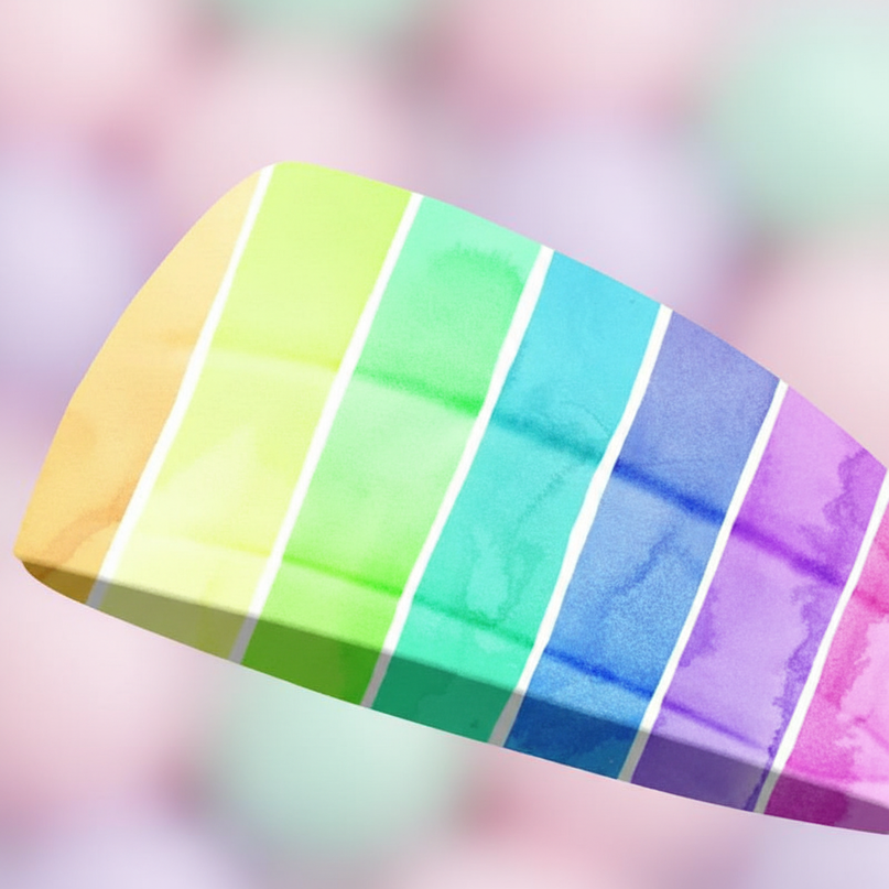 rainbow unicorn elastic headband - detail