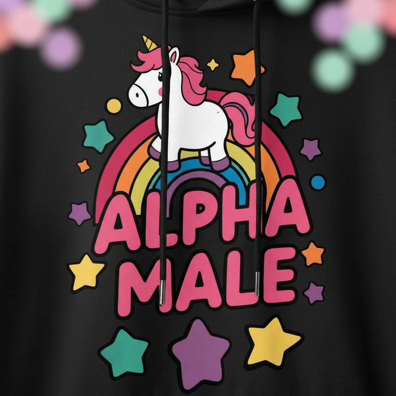 rainbow unicorn hoodie - detail