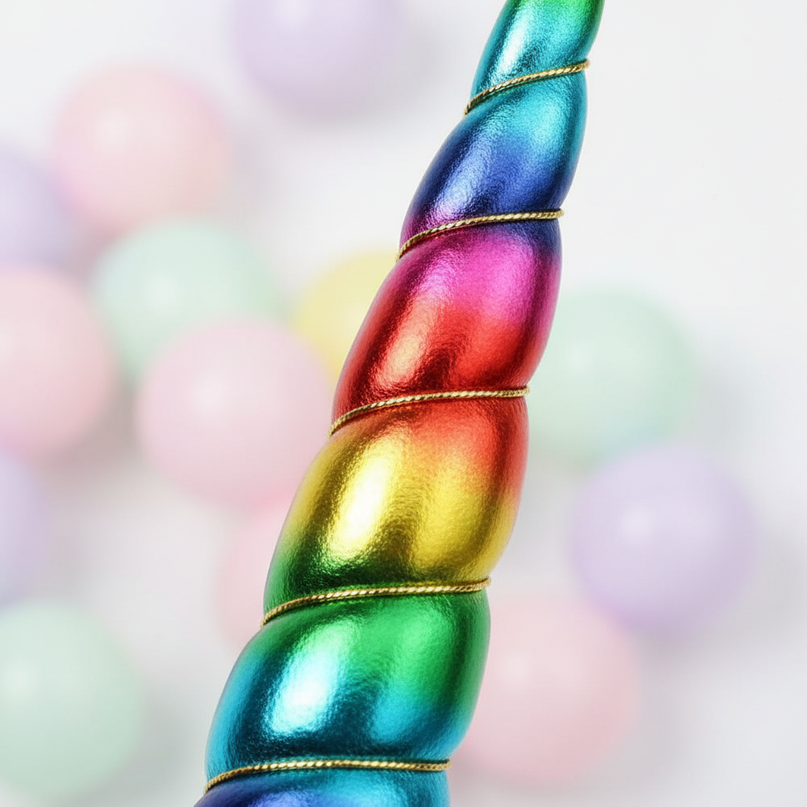 rainbow unicorn horn cosplay prop - detail