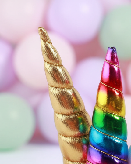 rainbow unicorn horn craft - detail