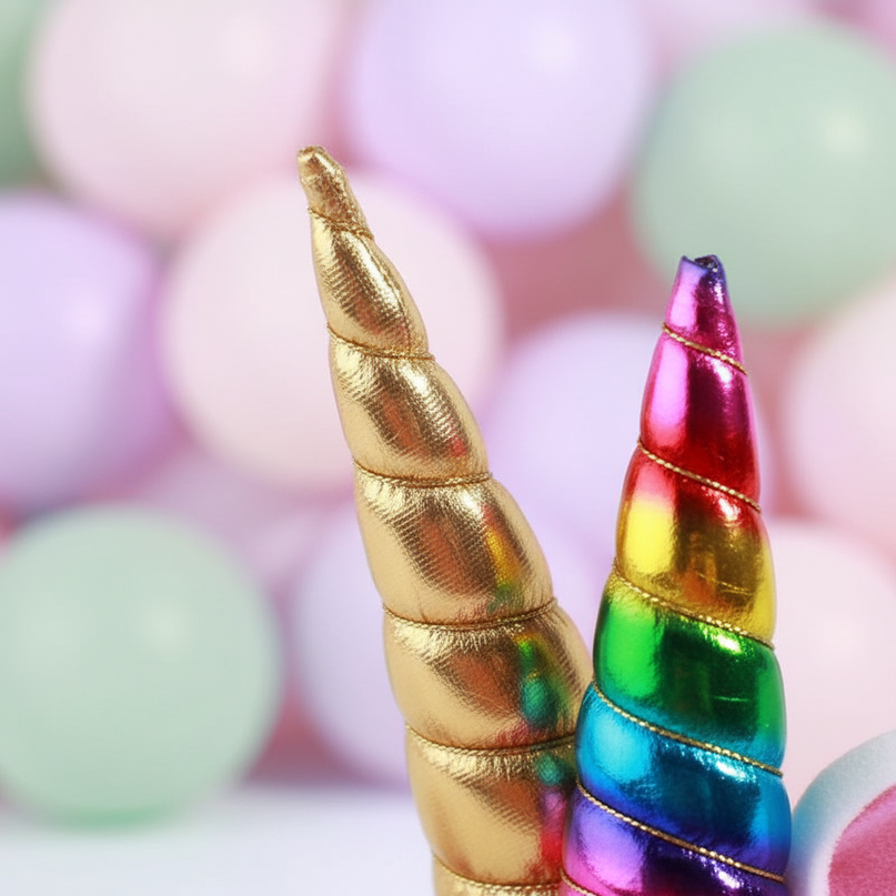 rainbow unicorn horn craft - detail