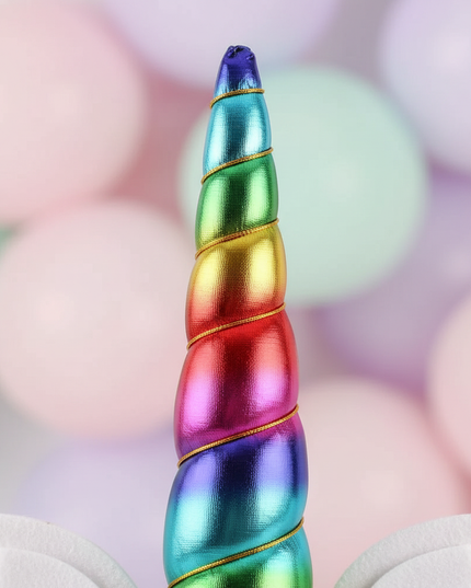 rainbow unicorn horn headband 1 - detail