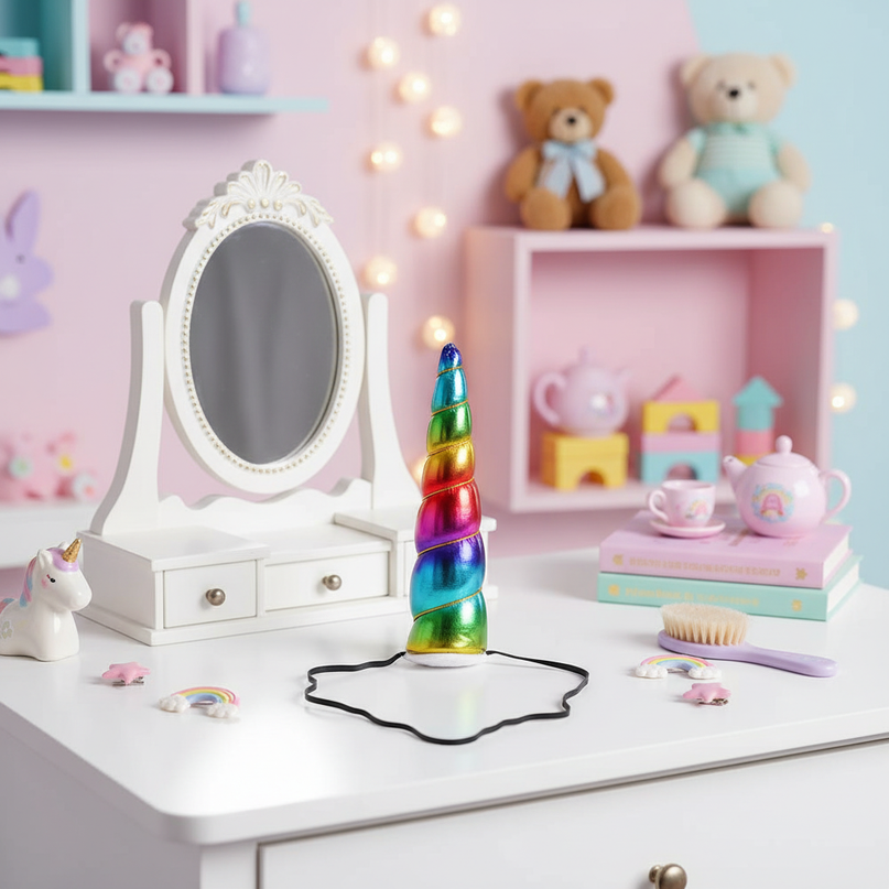 rainbow unicorn horn headband 1 - lifestyle