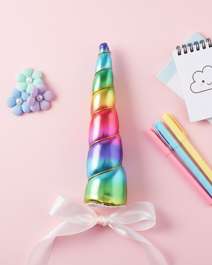 rainbow unicorn horn party pack - flat-lay