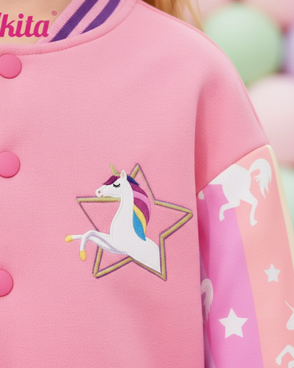 rainbow unicorn jacket - detail