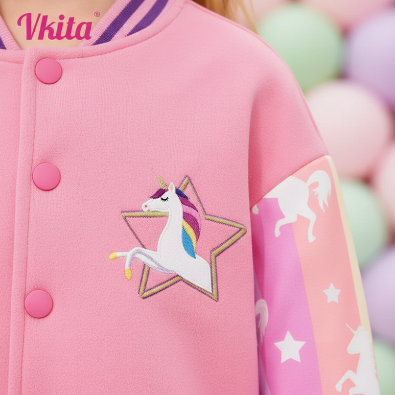 rainbow unicorn jacket - detail