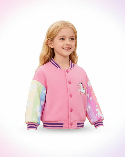 rainbow unicorn jacket - white-bg