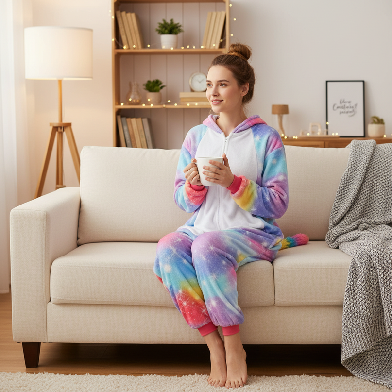 rainbow unicorn onesie adult - lifestyle