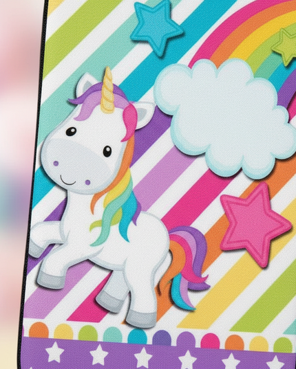 rainbow unicorn pencil case - detail