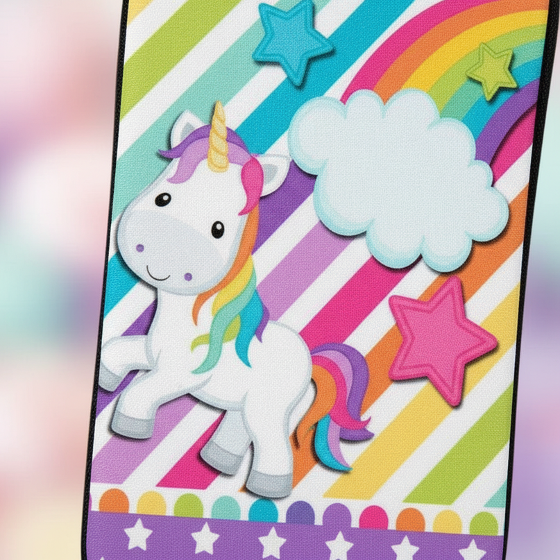 rainbow unicorn pencil case - detail