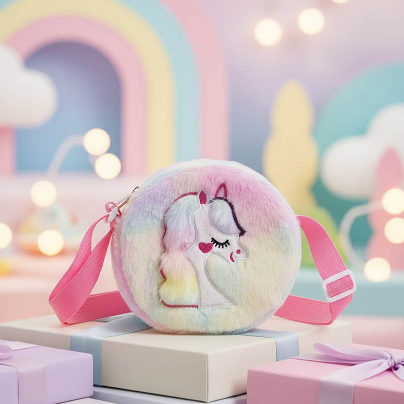 rainbow unicorn purse - lifestyle