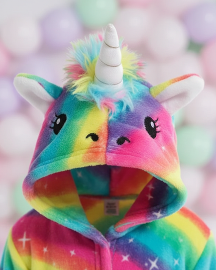 rainbow unicorn robe - detail