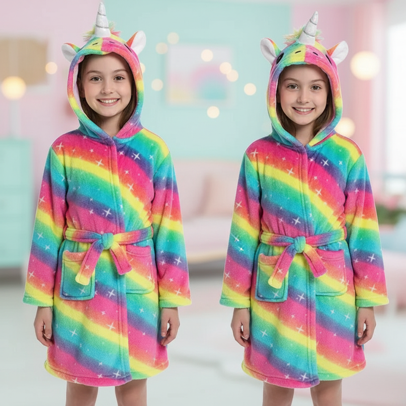 rainbow unicorn robe - lifestyle