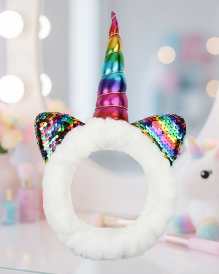 rainbow unicorn spa headband - lifestyle