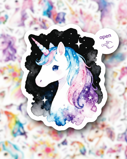rainbow unicorn stickers - detail