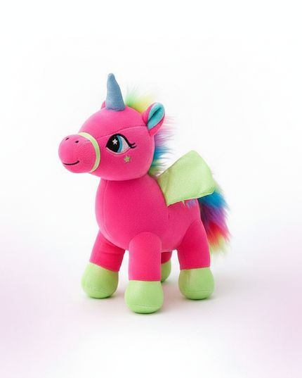 rainbow unicorn stuffed animal - white-bg