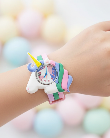 rainbow unicorn watch - in-use