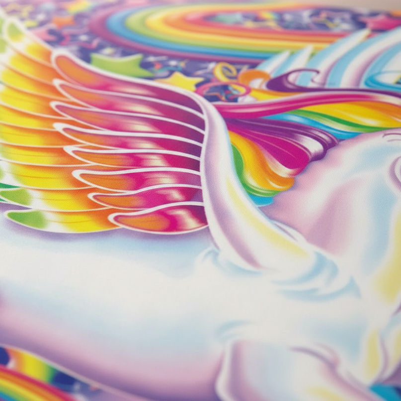 rainbow wing pegasus bedding - detail