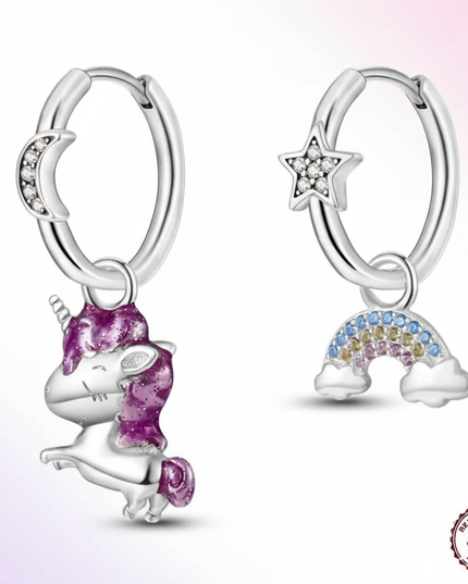 real silver unicorn earrings - white-bg