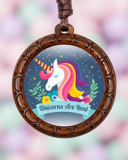 real unicorn necklace - detail