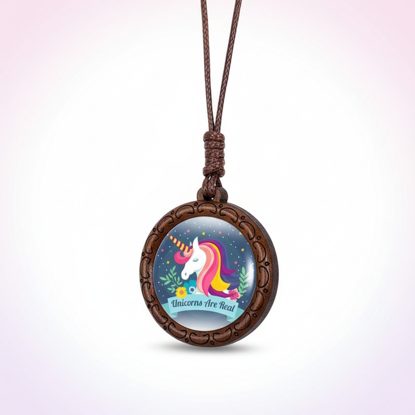 real unicorn necklace - white-bg