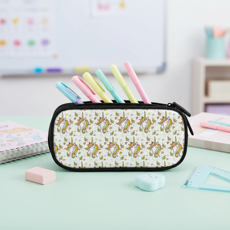 realistic unicorn pencil case - lifestyle