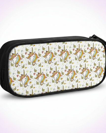 realistic unicorn pencil case - white-bg