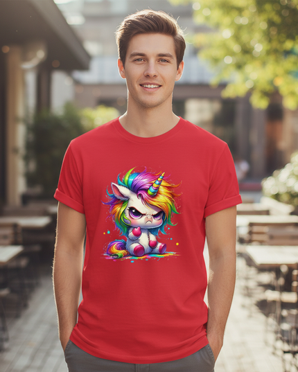 red funny unicorn shirt - lifestyle