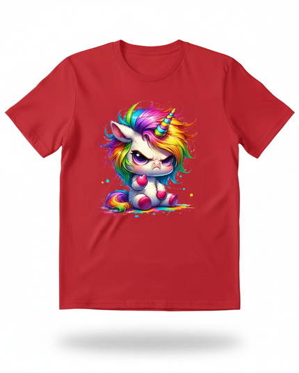 red funny unicorn shirt - white-bg