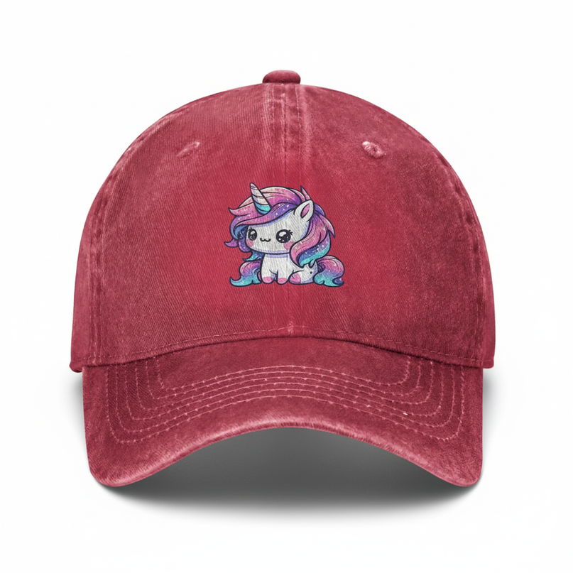 red unicorn hat - white-bg