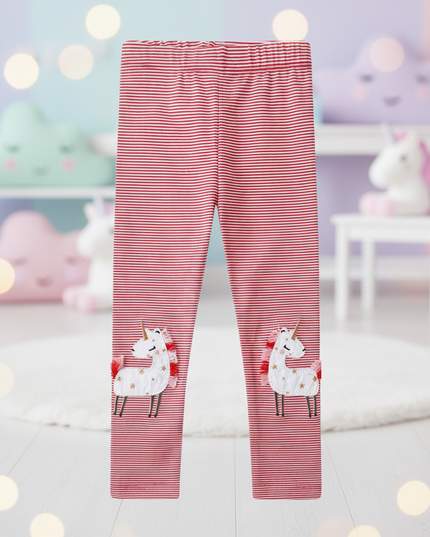 red unicorn leggings - lifestyle