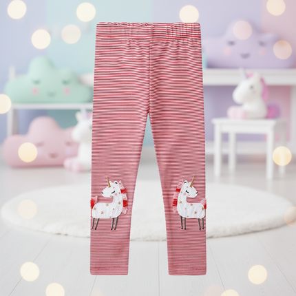 red unicorn leggings - lifestyle