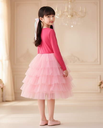 red unicorn patchwork star dress - back