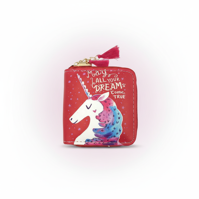 red unicorn wallet - white-bg
