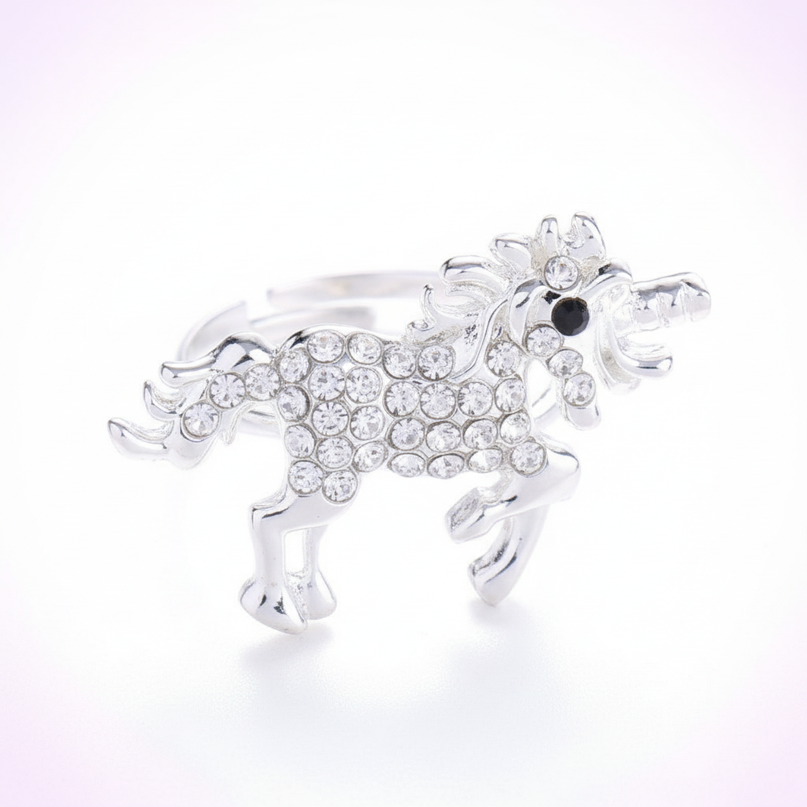 shiny unicorn ring - white-bg