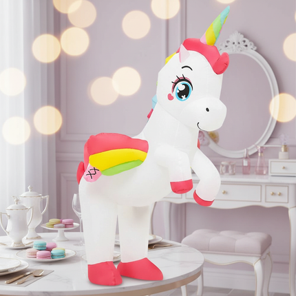riding unicorn inflatable costume - lifestyle