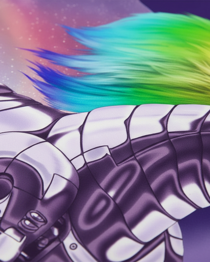robot unicorn bedding - detail