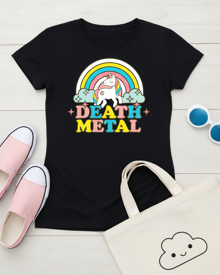 rock unicorn shirt - flat-lay