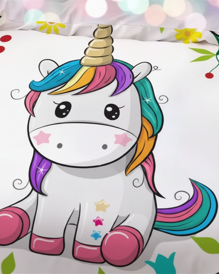 rockstar guitar cool unicorn bedding - detail